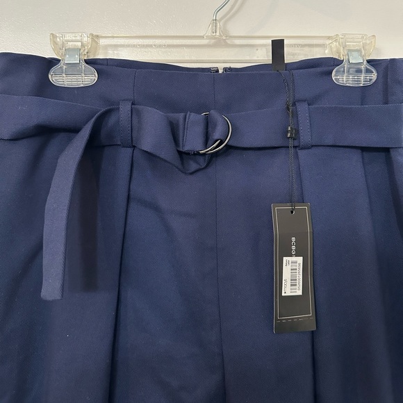 BCBG Navy Work Pants with Belt - Picture 4 of 6